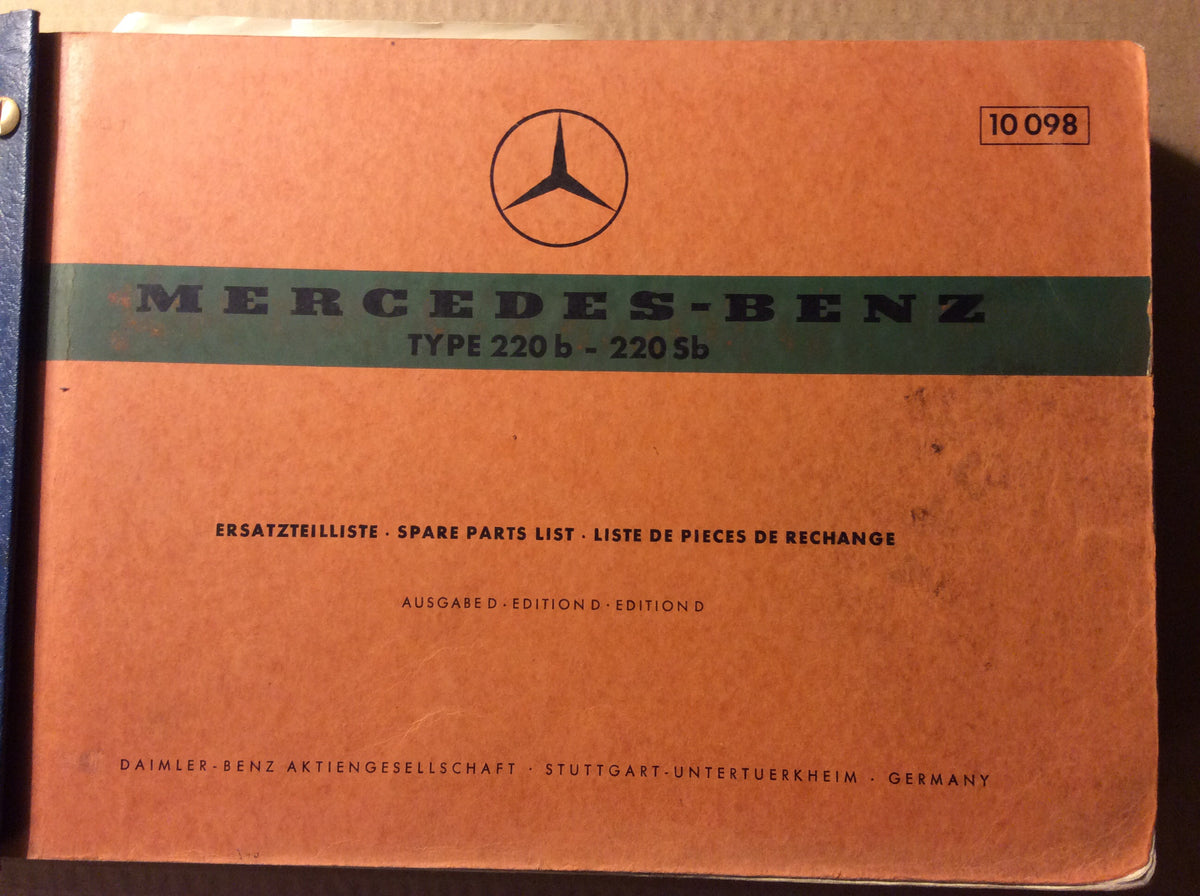 Spare Parts List - Mercedes-Benz Type 220b - 220Sb – Paul