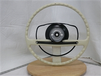 Steering Wheel - Ivory with Chrome Horn Ring - no center medallion,  NOS. In orig. MB box, 220SE