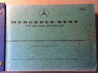 Spare Parts List - Mercedes-Benz Type 190c - 190Dc - 200 - 200D - 230