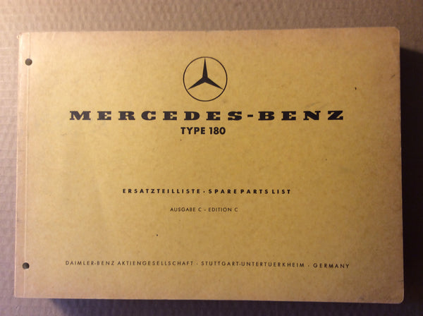 Spare Parts List - Mercedes-Benz Type 180